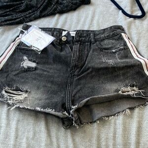 Jean Daxia Black Denim Shorts
